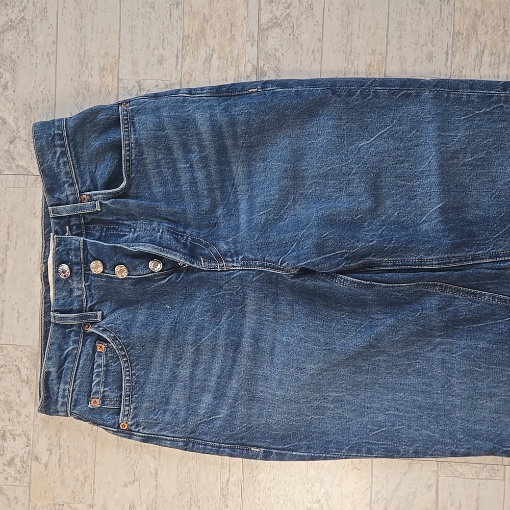 GRLFRND The Cassidy Straight Leg Blue Jeans Size 25 - Picture 4 of 16